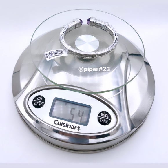 NWT Judith Ripka Cassandre Hinged Sterling Silver Cuff with Amethyst Gemstones - Picture 11 of 16